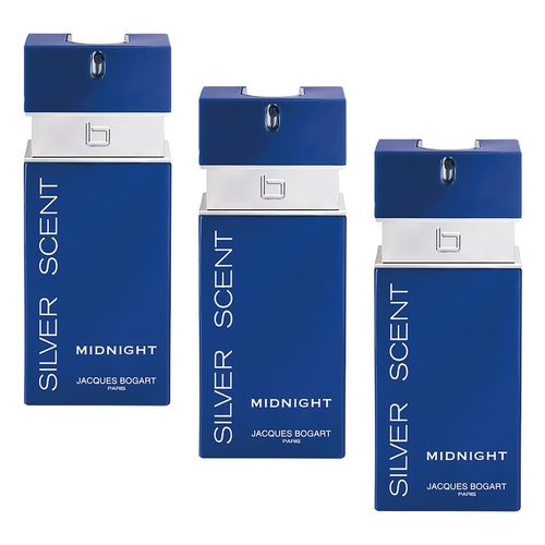 Jacques Bogart Silver Scent Midnight EDT 100mL Pack of 3