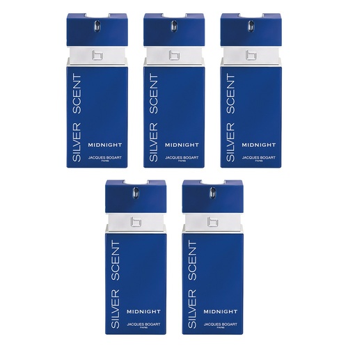 Jacques Bogart Silver Scent Midnight EDT 100mL Pack of 5
