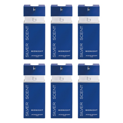 Jacques Bogart Silver Scent Midnight EDT 100mL Pack of 6