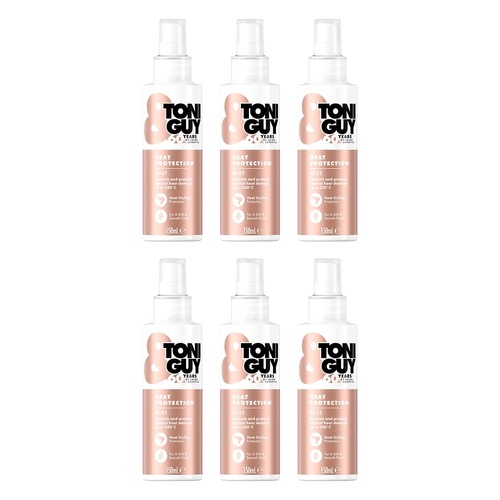 Toni & Guy Hair Heat Protection Mist 150mL Pack of 6