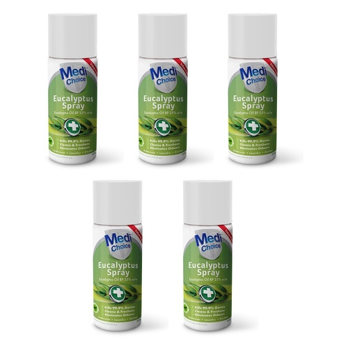 MediChoice Eucalyptus Spray 200mL Pack of 5