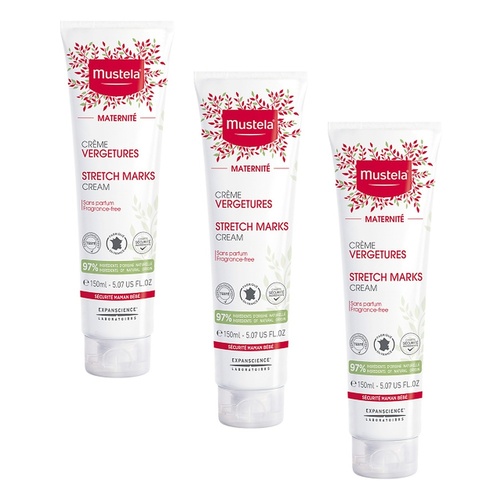 Mustela Maternity Stretch Marks Cream for Pregnancy 150mL Pack of 3