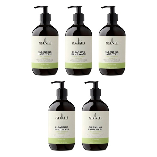 Sukin Cleansing Hand Wash Lime & Coconut 500mL Pack of 5