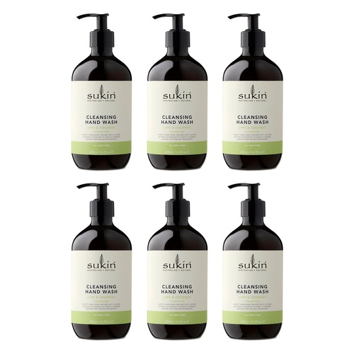 Sukin Cleansing Hand Wash Lime & Coconut 500mL Pack of 6