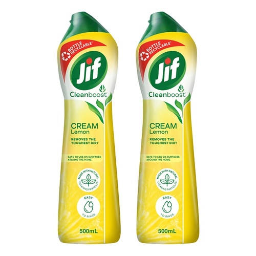 Jif Cream with Micro Particles Lemon 500mL x 8 Bundle of 2