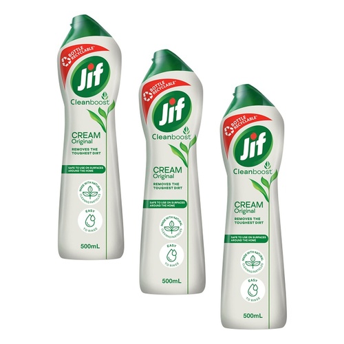 Jif Cream with Micro Particles Original 500mL x 8 Bundle of 3