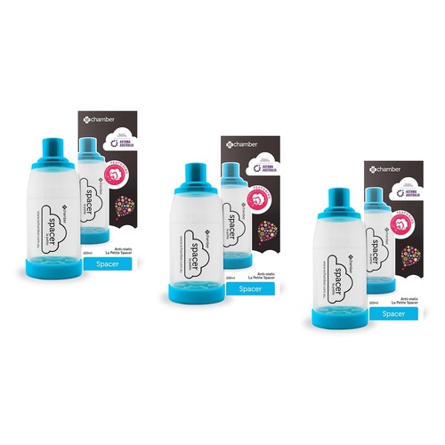 e-Chamber La Petite 220mL Asthma Spacer Small Pack of 3