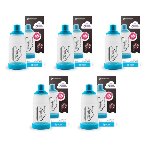 e-Chamber La Petite 220mL Asthma Spacer Small Pack of 5