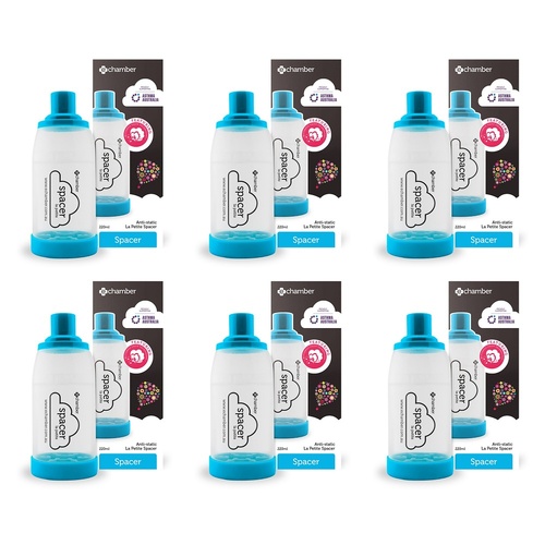 e-Chamber La Petite 220mL Asthma Spacer Small Pack of 6