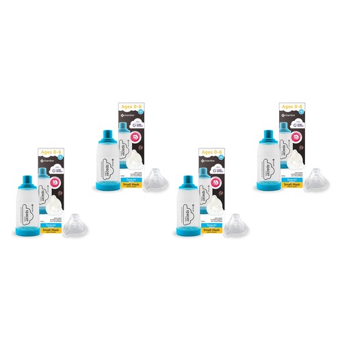 e-Chamber La Petite Anti-Static 220mL Spacer with Small Mask, 2 Pack Bundle of 4