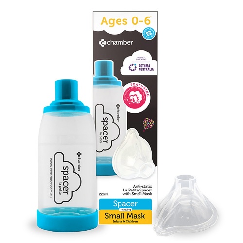 e-Chamber La Petite Anti-Static 220mL Spacer with Small Mask, 2 Pack