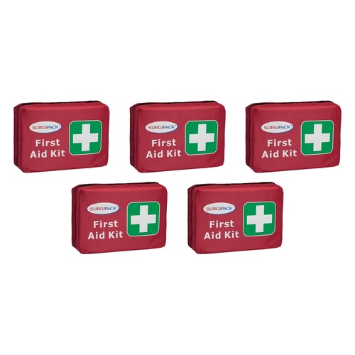 SurgiPack First Aid Kit Home & Office Pack of 5