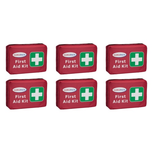 SurgiPack First Aid Kit Home & Office Pack of 6