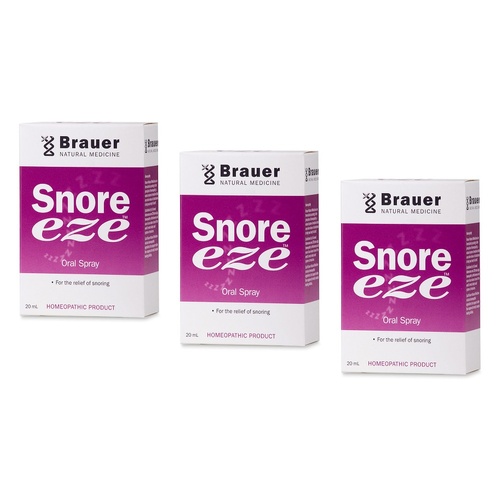 Brauer Snore Eze Oral Spray 20mL Pack of 3