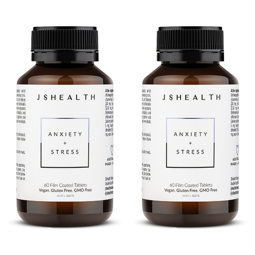 JSHealth Anxiety + Stress Relief 60 Tablets Pack of 2