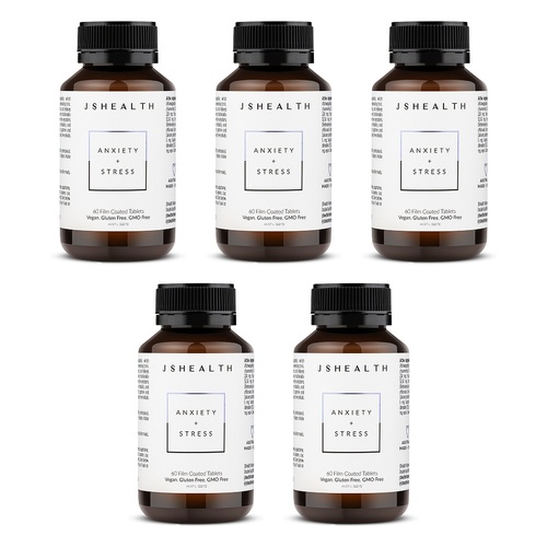JSHealth Anxiety + Stress Relief 60 Tablets Pack of 5