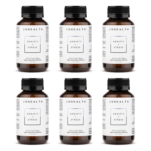 JSHealth Anxiety + Stress Relief 60 Tablets Pack of 6