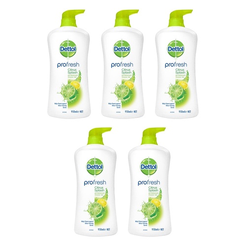 Dettol ProFresh Shower Gel Citrus Splash 950mL x 3 Bundle of 5