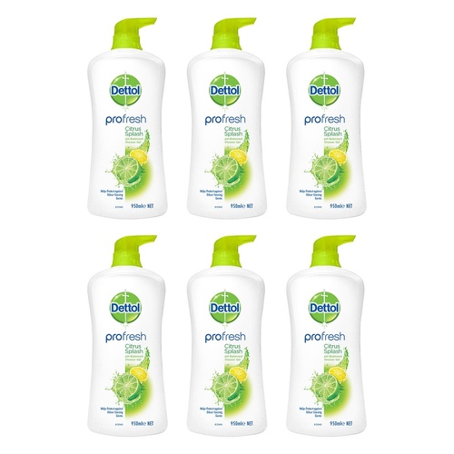 Dettol ProFresh Shower Gel Citrus Splash 950mL x 3 Bundle of 6