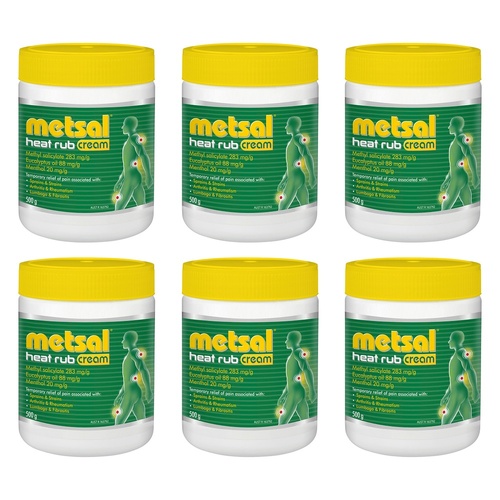 Metsal Heat Rub Cream 500g Pack of 6