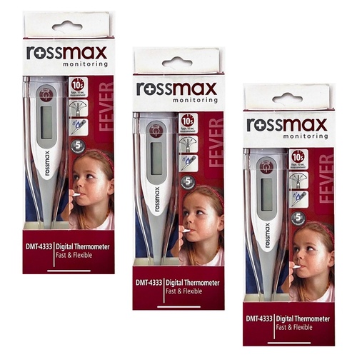 Rossmax Flexible Tip Thermometer Pack of 3