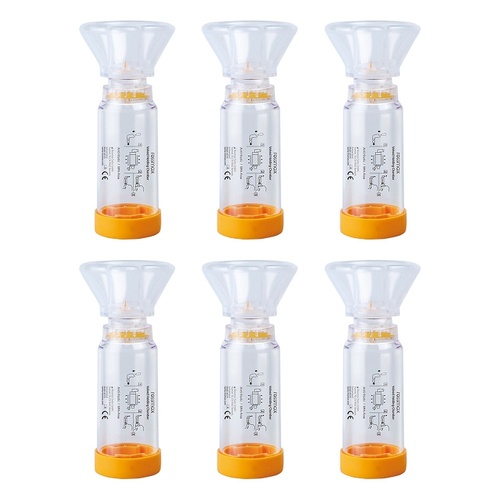 Rossmax Aero Spacer Valved Holding Chamber Medium Pack of 6