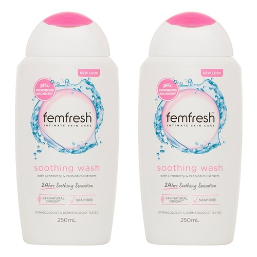 Femfresh Soothing Wash 250mL Pack of 2