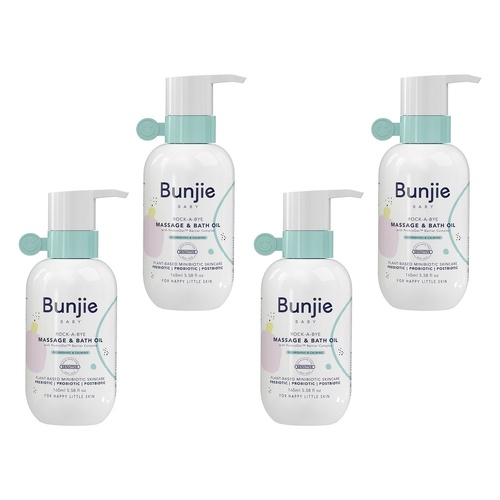 Bunjie Rock-a-Bye Massage & Bath Oil 165mL Pack of 4