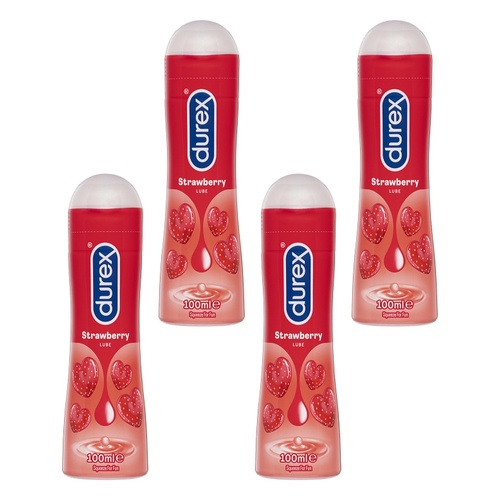Durex Strawberry Lube 100mL Pack of 4