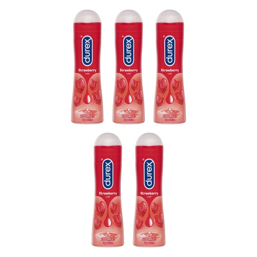 Durex Strawberry Lube 100mL Pack of 5