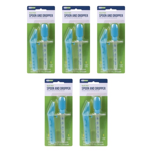 Ezy Dose Medicinal Dropper and Spoon Pack of 5