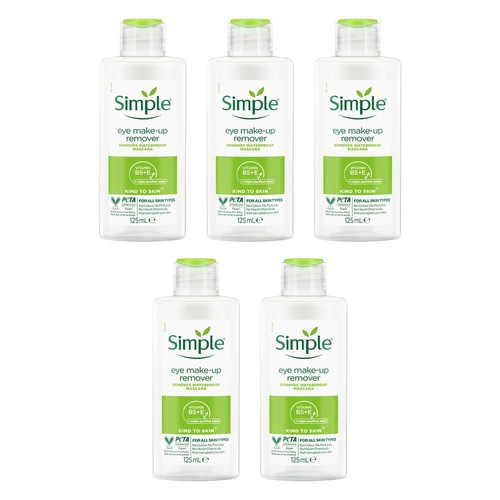 Simple Kind To Skin Eye Make-Up Remover 125mL Pack of 5