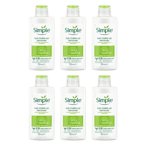 Simple Kind To Skin Eye Make-Up Remover 125mL Pack of 6
