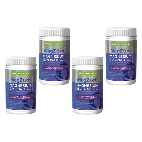 Magzorb Magnesium Glycinate 100 Capsules Pack of 4