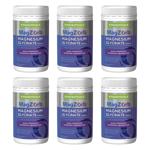 Magzorb Magnesium Glycinate 100 Capsules Pack of 6