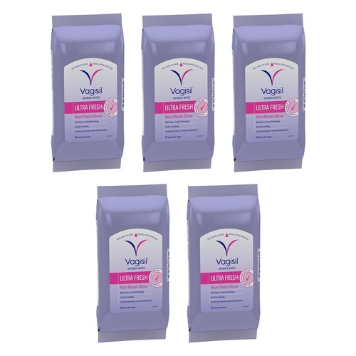 Vagisil Ultra Fresh Intimate Wipes 20 Wipes x 3 Bundle of 5