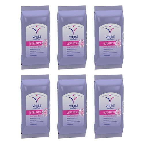 Vagisil Ultra Fresh Intimate Wipes 20 Wipes x 3 Bundle of 6