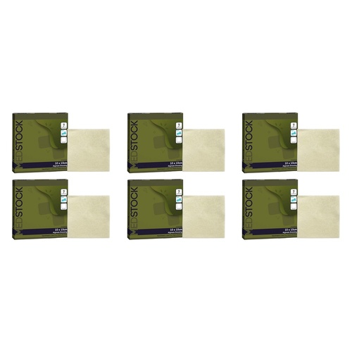 Medstock Alginate Dressing 10cm x 10cm 10 Pack Bundle of 6