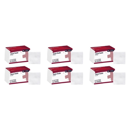 Medstock Gauze Swab 5cm x 5cm 8 Ply 100 Pack Bundle of 6