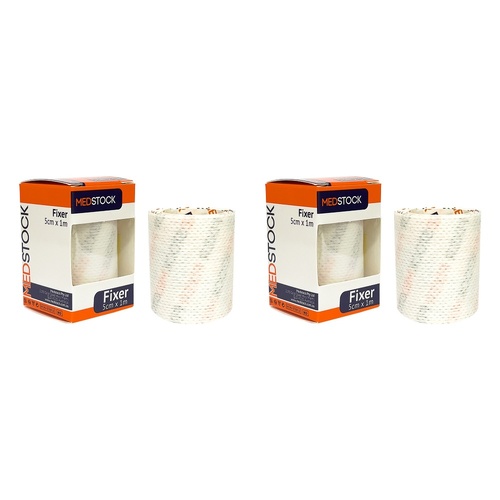 Medstock Fabric Roll Fixer 5cm x 1m 1 Roll Pack of 2