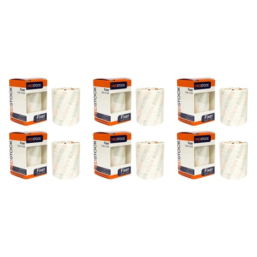 Medstock Fabric Roll Fixer 5cm x 1m 1 Roll Pack of 6