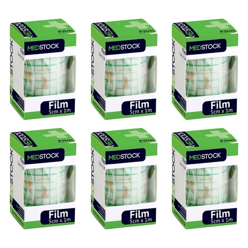 Medstock Film Dressing Roll 5cm x 1m 1 Roll Pack of 6