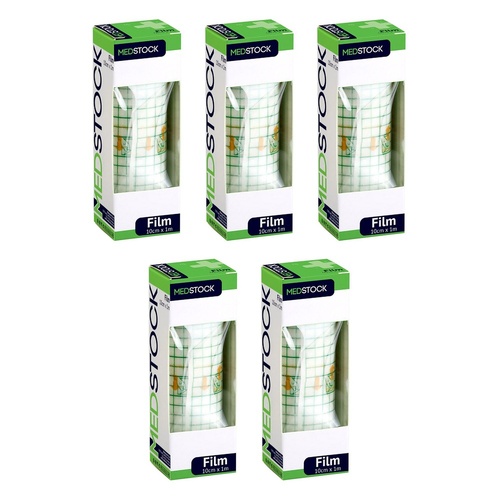 Medstock Film Dressing Roll 10cm x 1m 1 Roll Pack of 5