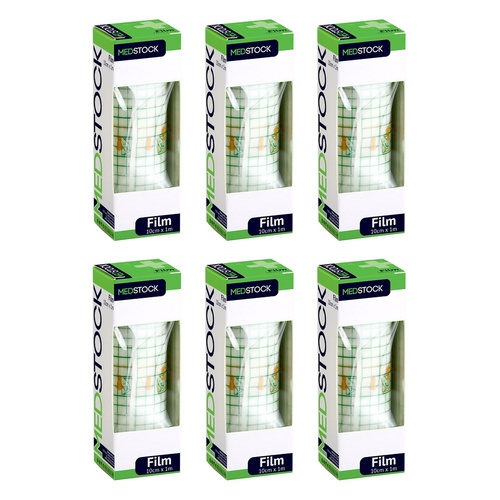 Medstock Film Dressing Roll 10cm x 1m 1 Roll Pack of 6