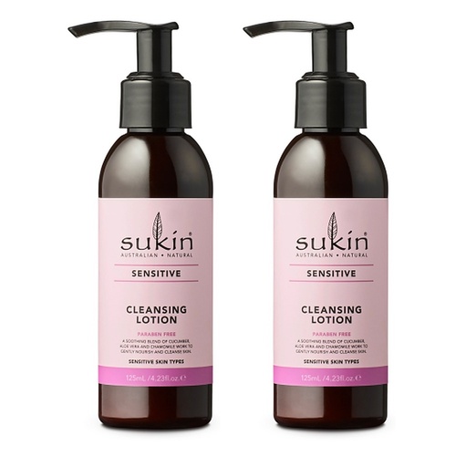 Sukin Sensitive Cleansing Lotion 125mL Pack of 2