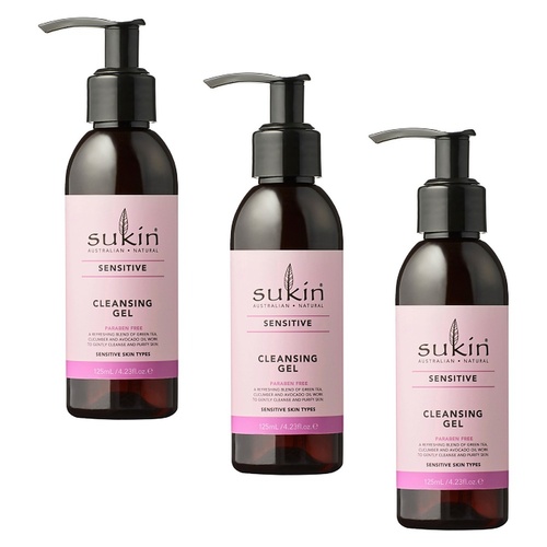 Sukin Sensitive Cleansing Gel 125mL Pack of 3