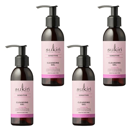 Sukin Sensitive Cleansing Gel 125mL Pack of 4