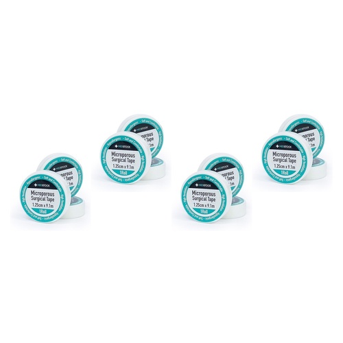 Medstock Microporous Tape 1.25cm x 1.9m 1 Roll x 24 Bundle of 4