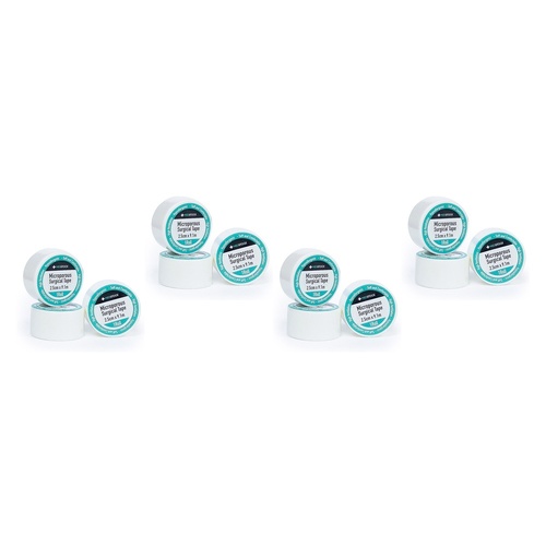 Medstock Microporous Tape 2.5cm x 9.1m 1 Roll x 12 Bundle of 4