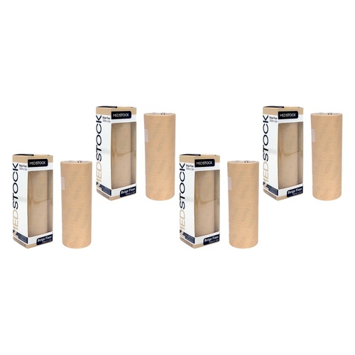 Medstock Beige Fabric Fixer Roll 10cm x 1m 1 Roll Pack of 4